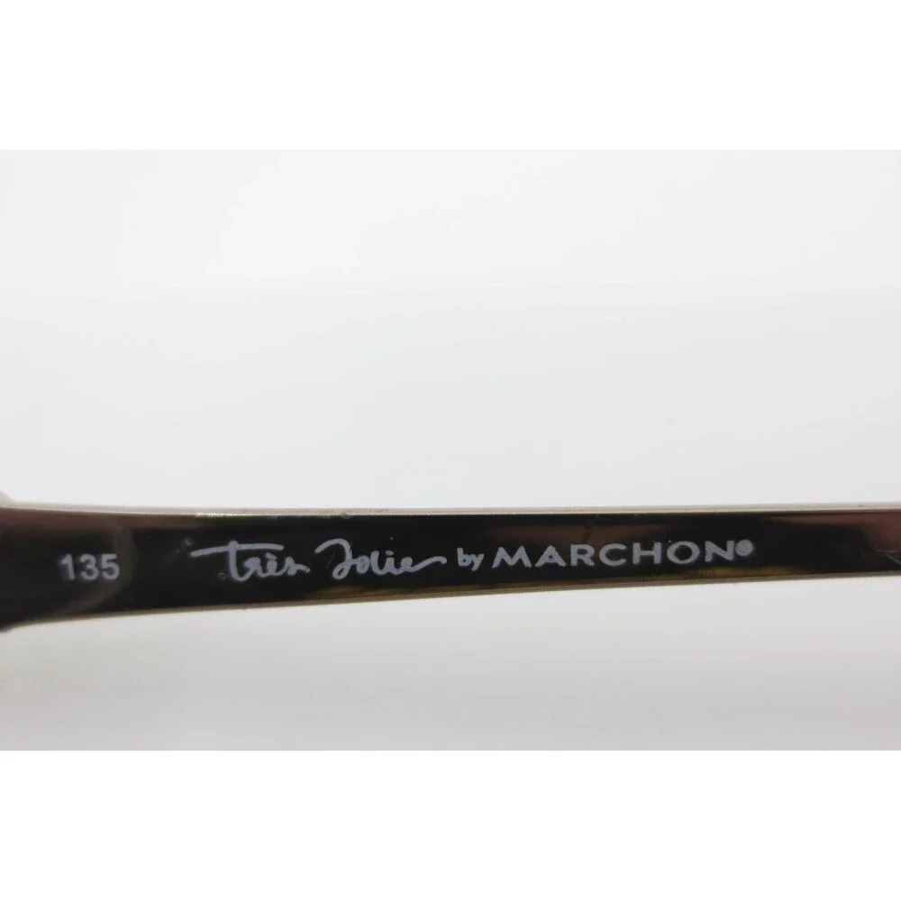 Tres Jolie by Marchon 173 220 Bronze Semi Rimless Rectangular Eyeglasses